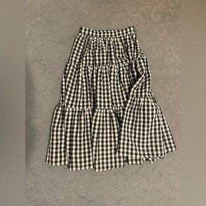 Gingham midi skirt